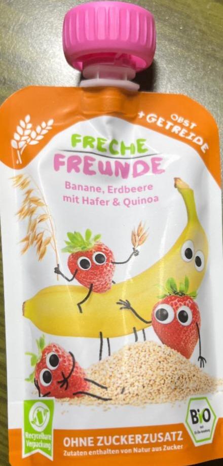 Фото - Banana, Erdbeere mit Hafer und Quinoa Freche Freunde