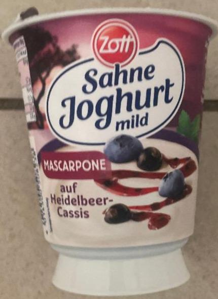 Фото - Sahne Joghurt mild Mascarpone auf Heidelbeer Cassis Zott