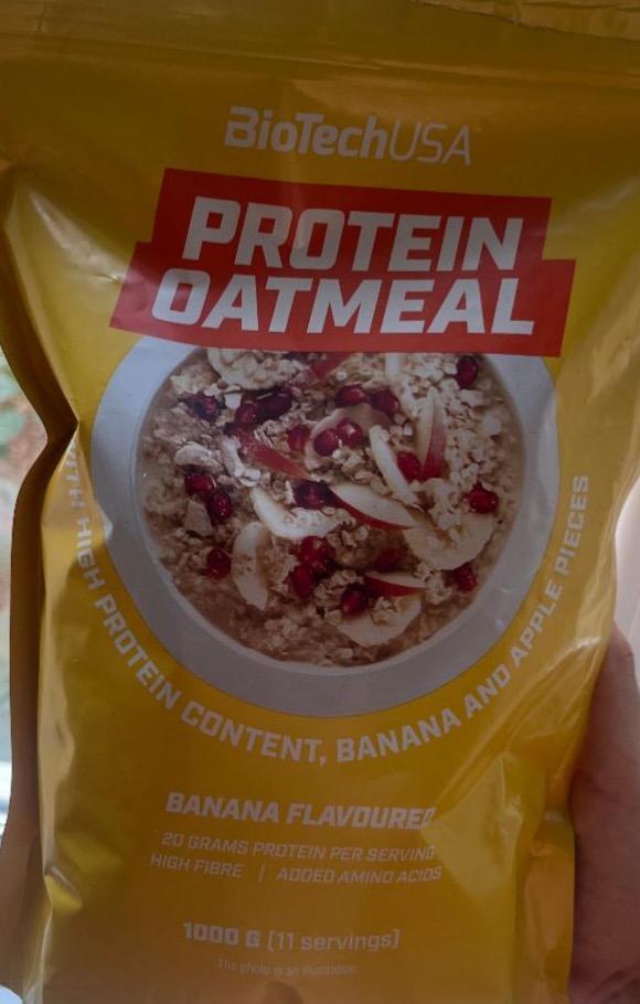 Фото - Protein oatmeal high protein content banana and apple pieces BioTechUSA