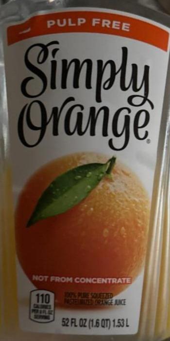 Фото - Сік апельсиновий Pulp Free Simply Orange