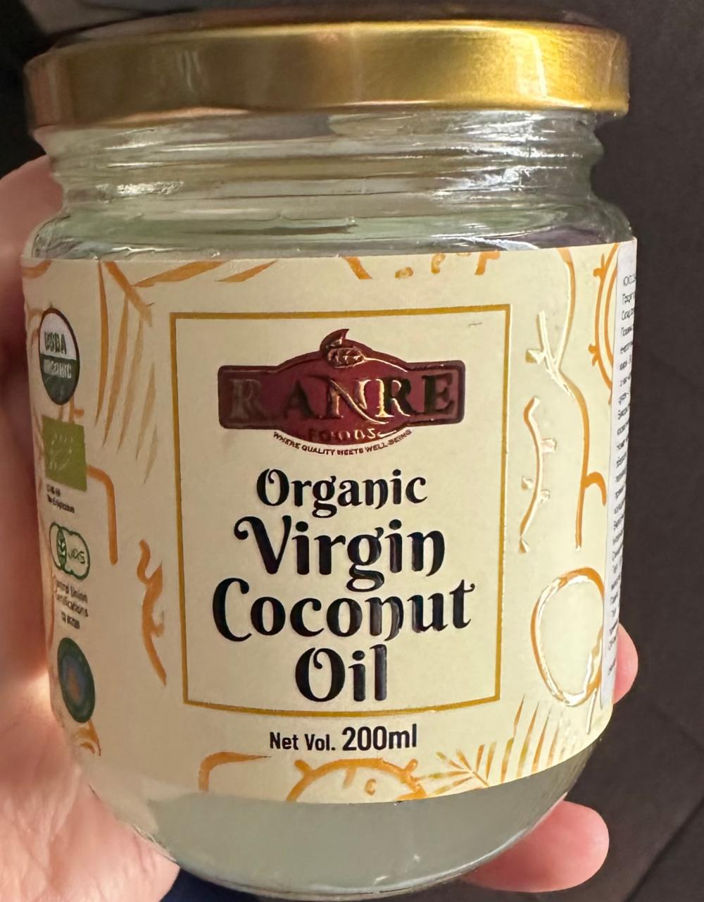 Фото - Олія кокосова Organic Virgin Coconut Oil Ranre Food