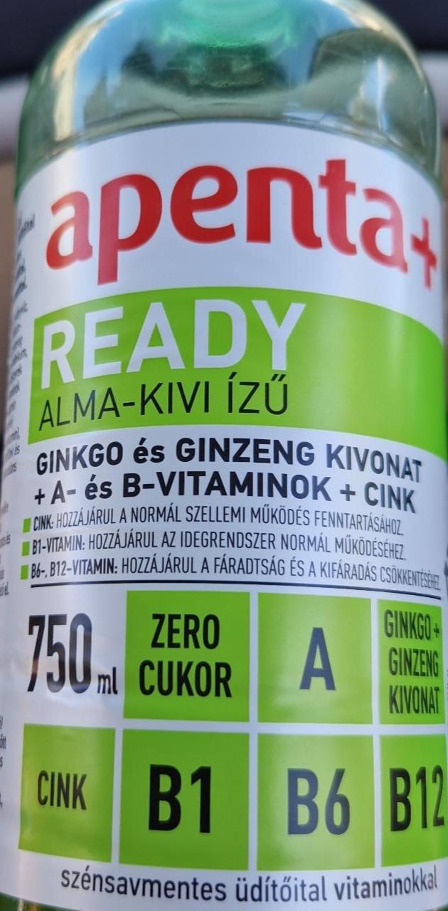 Фото - Негазований безалкогольний напій зі смаком яблуко-ківі з підсолоджувачами природною мінеральною водою вітамінами А і В цинком екстрактом гінкго та женьшеня Apenta+