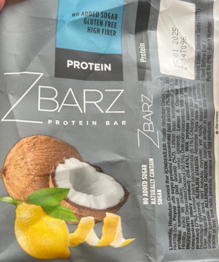 Фото - Power protein limonlu hindistan cevizli bar Zbarz