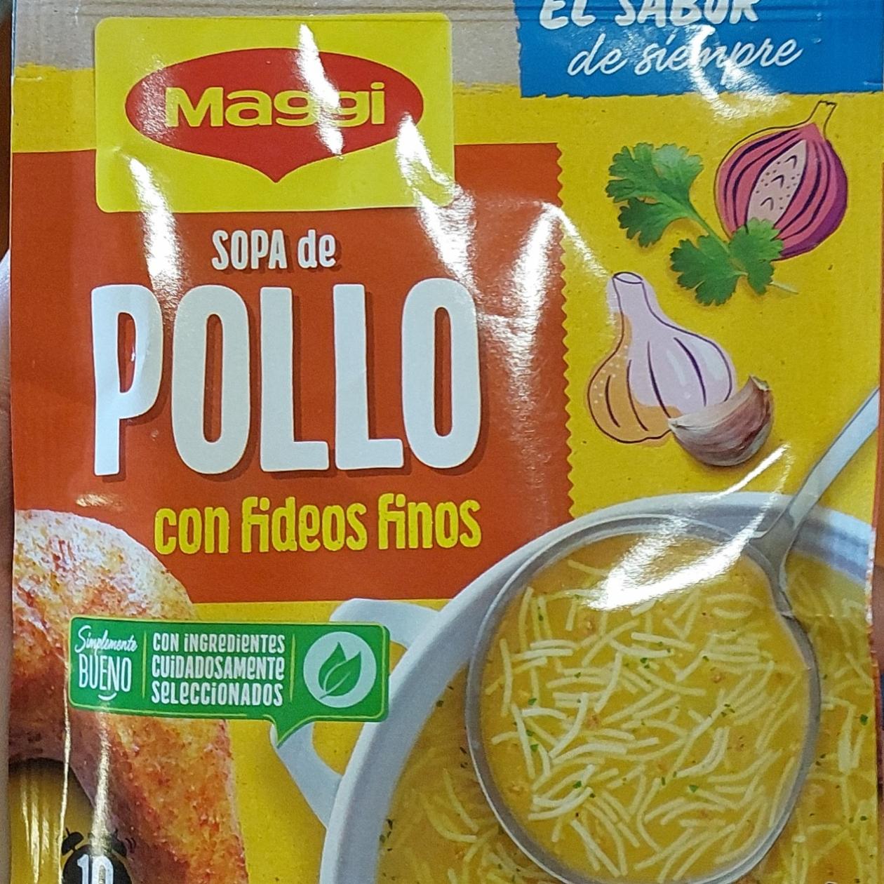 Фото - Sopa de pollo con fideos finos Maggi