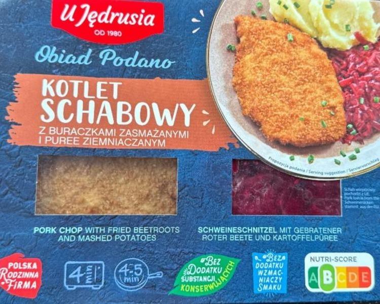 Фото - Kotlet schabowy z buraczkami i puree ziemniaczanym U Jedrusia