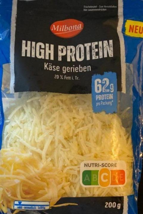 Фото - Schnittkäse gerieben 20 %fett i tr high protein Milbona