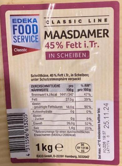 Фото - Classic Line Maasdamer 45% Fett Edeka