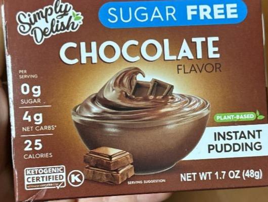 Фото - Natural instant chocolate pudding sugar free Simply