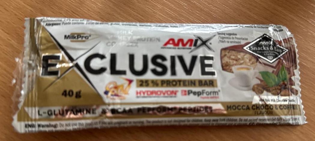 Фото - Батончик протеїновий Exclusive Protein Bar Mocca Choco & Coffee Amix