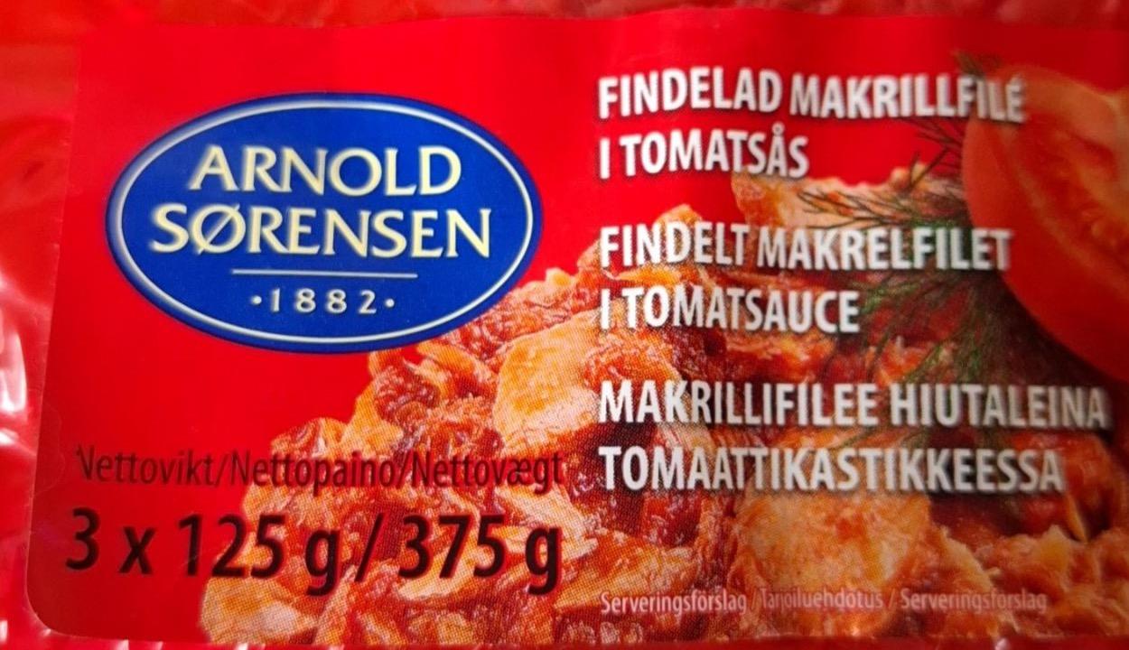 Фото - Findelad makrillfile i tomatas Arnold Sørensen