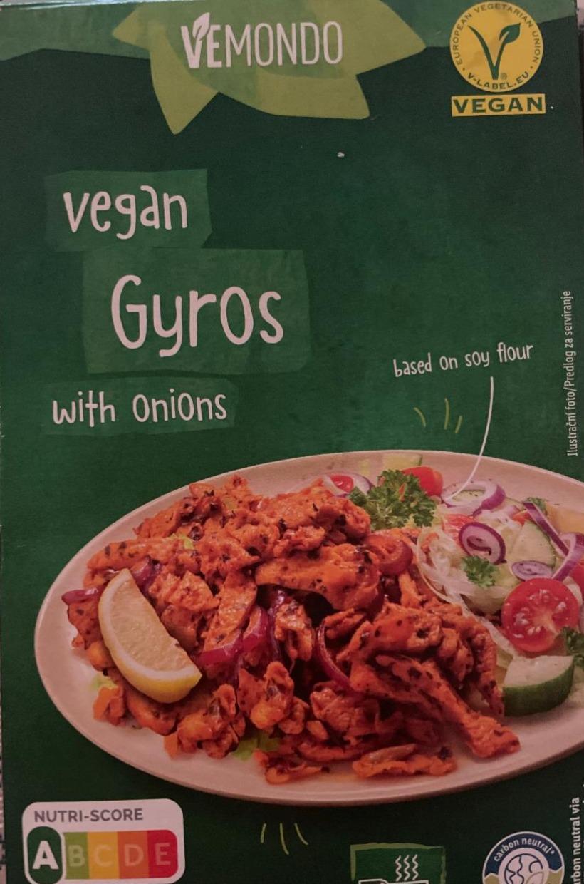 Veganes Gyros - Zwiebeln калорійність, Vemondo mit харчова ⋙TablycjaKalorijnosti цінність