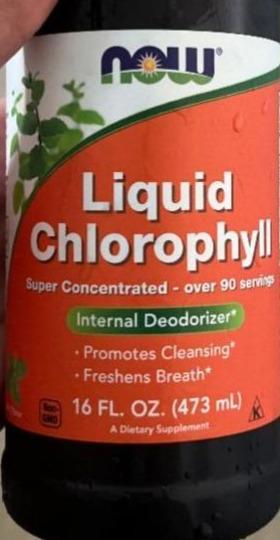 Фото - Рідкий хлорофіл Liquid Chlorophyll м'ятний смак натуральна добавка now foods