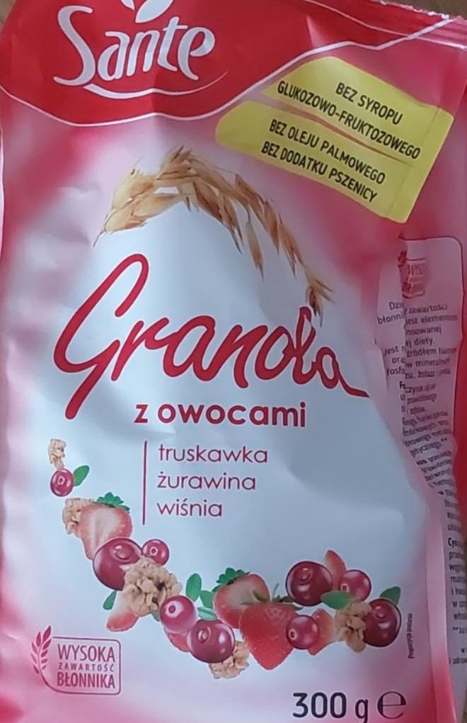 Фото - Granola z owocami truskawka żurawina wiśnia Sante