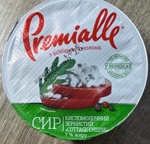 Фото - Сир кисломолочний 7% зернистий Cottage Cheese Premialle