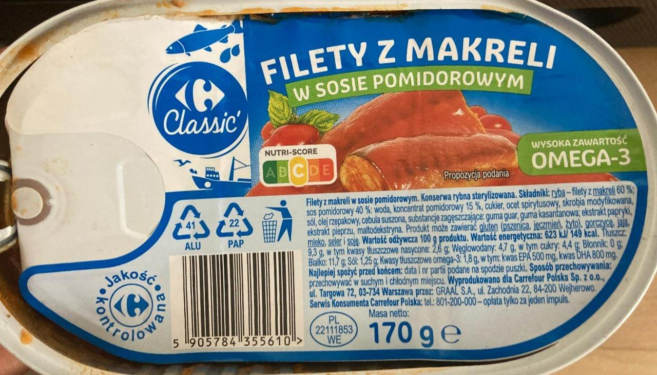 Фото - Filety z makreli w sosie pomidorowym Carrefour