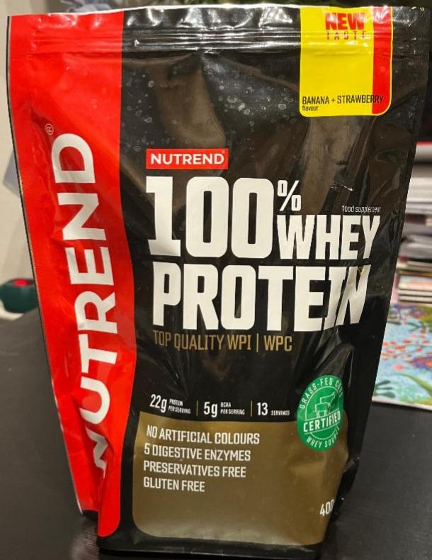 Фото - Протеїн 100% Whey Protein Strawberry + Banana Nutrend