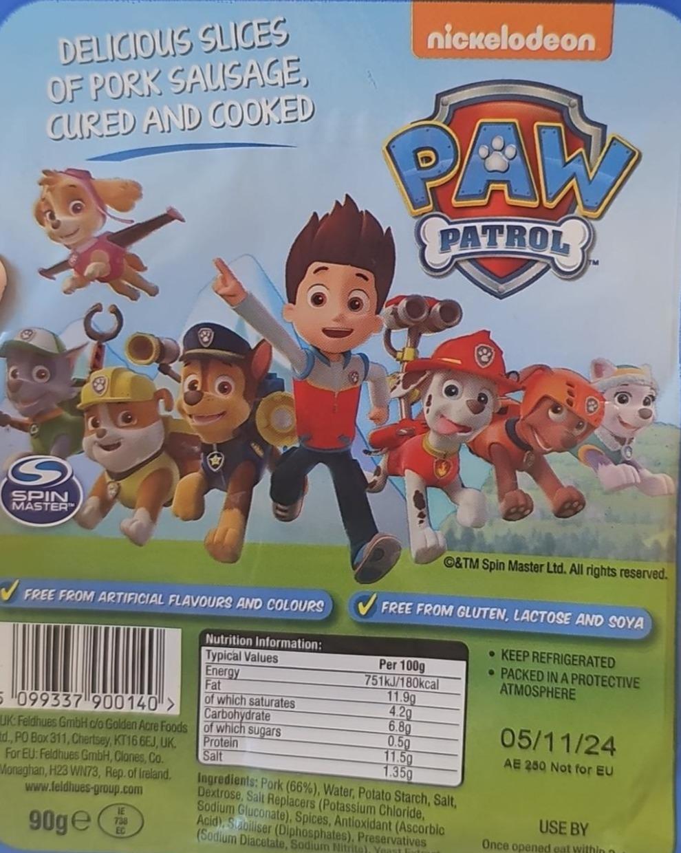 Фото - Delicious slices of pork sausages cured and cooked - Paw Patrol