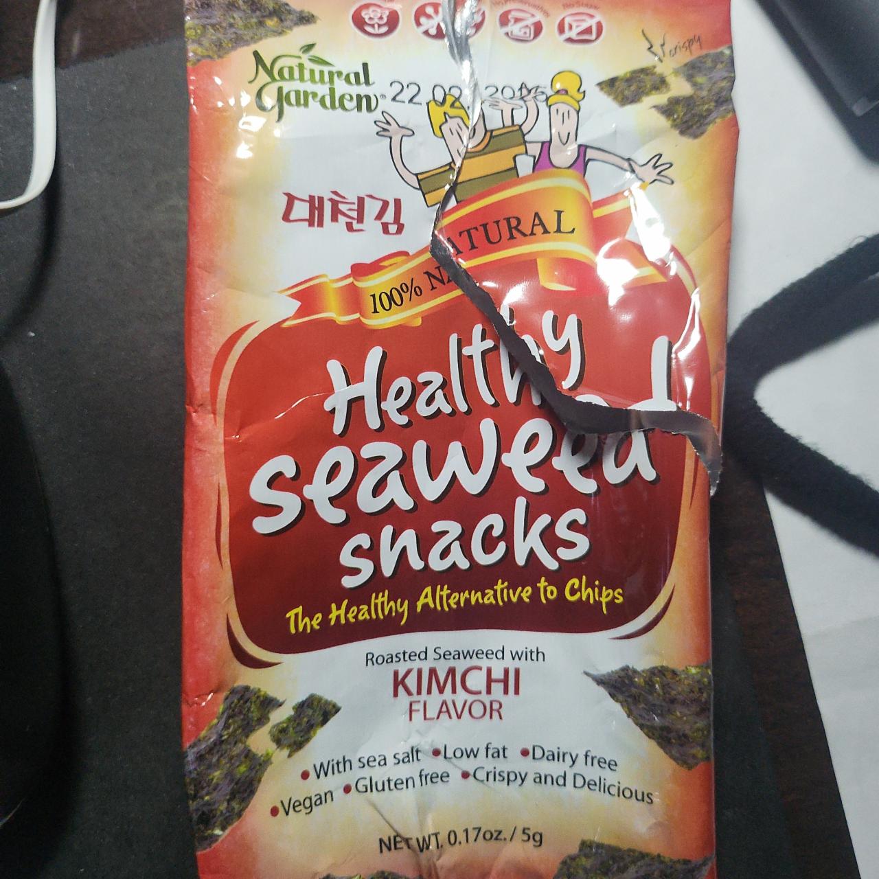 Фото - Healthy Seaweed Snacks Kimchi Flavour Natural Garden