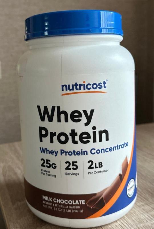 Фото - Whey Protein Concentrate, milk chocolate 2LB Nutricost