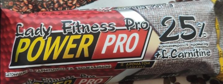 Фото - Батончик Lady Fitness Pro 25% Банан PowerPro