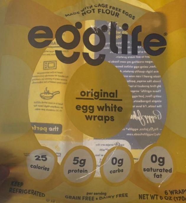 Фото - Original egg white wraps Egglife Open Food Facts