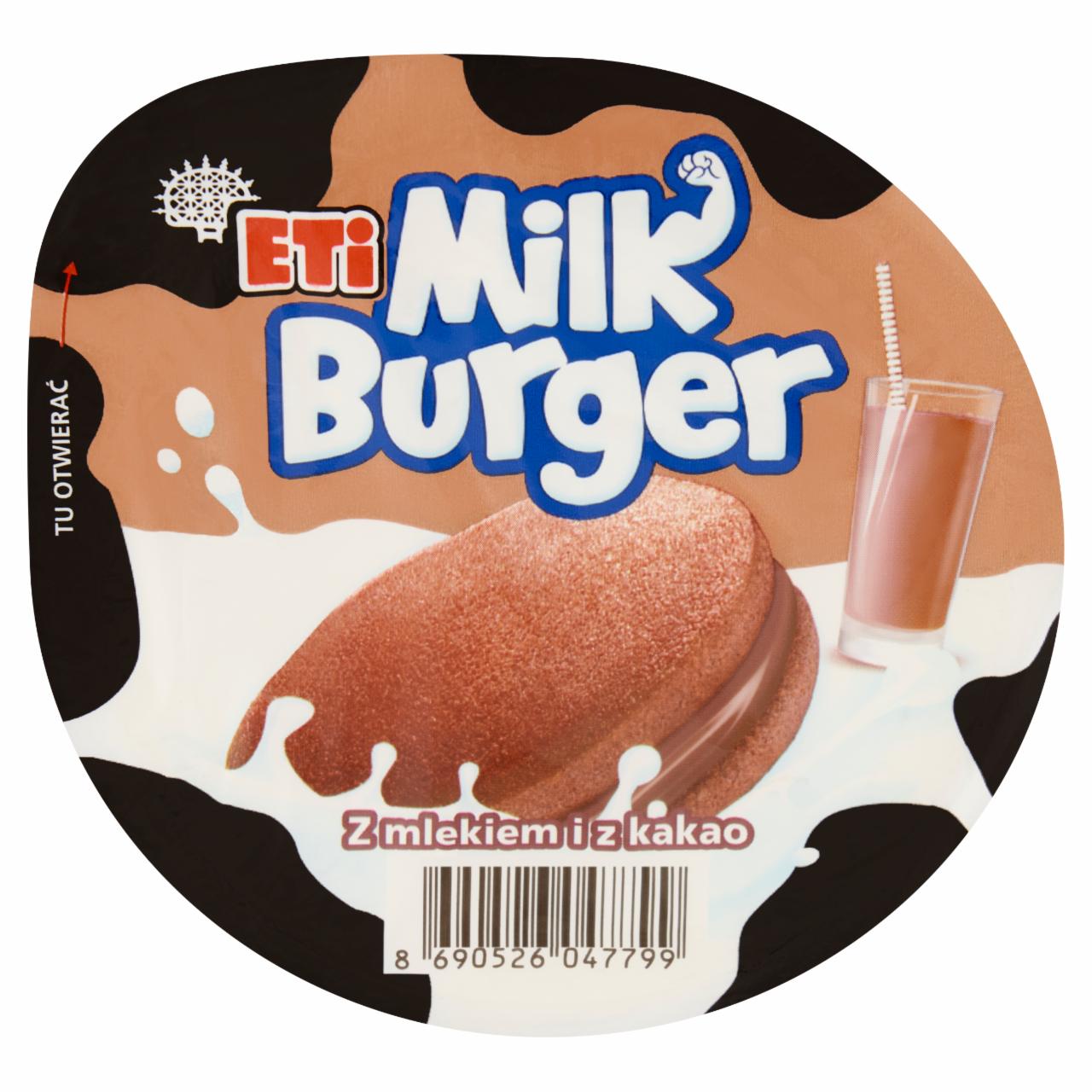 Фото - Burger Ciastko z mlekiem i z kakao Eti Milk