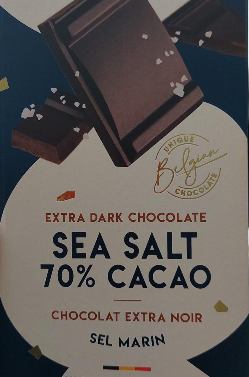 Фото - Extra dark chocolate sea salt 70% cacao Cachet