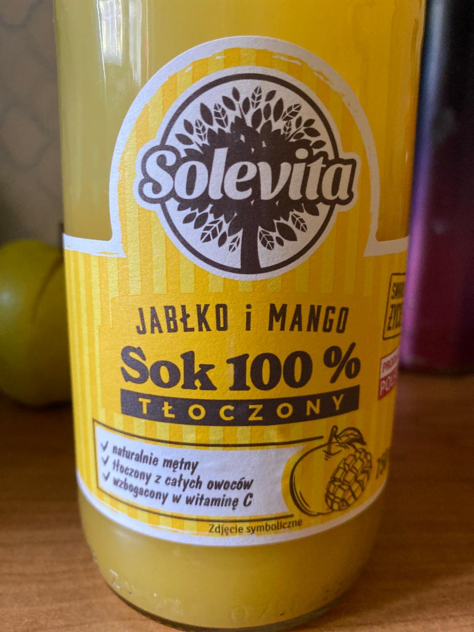 Фото - Sok tloczony Jablko i mango Solevita