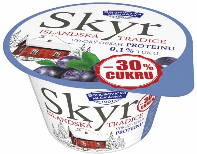 Фото - Skyr islandská tradice s borůvkami -30% cukru Bohušovická mlékárna