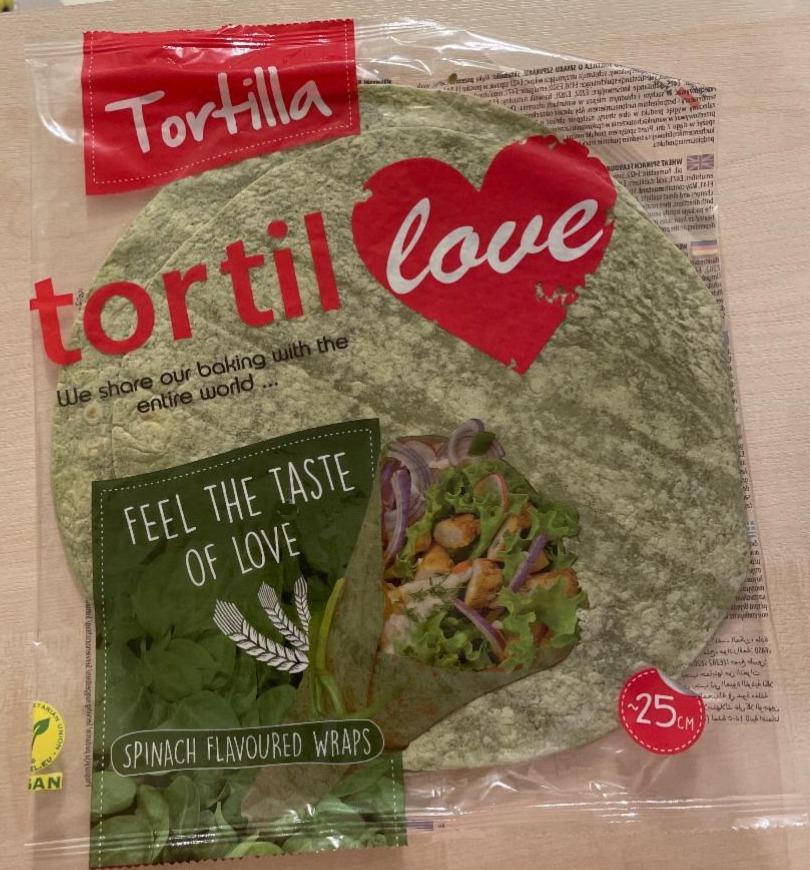 Фото - Tortilla spinach flavoured wraps Tortil love