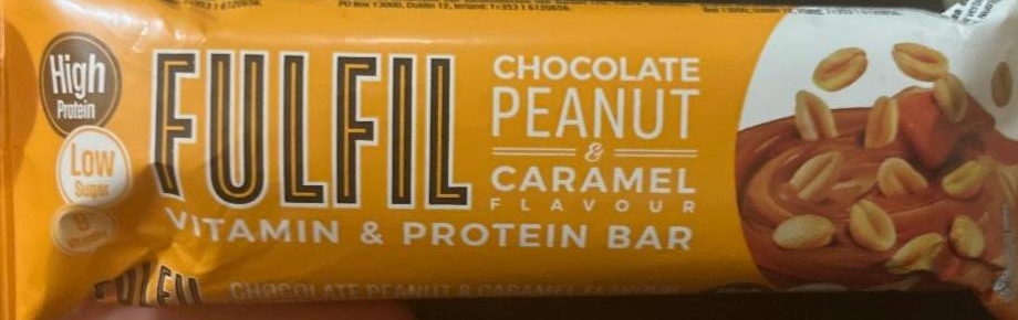 Фото - Chocolate peanut caramel vitamin protein bar Fulfil