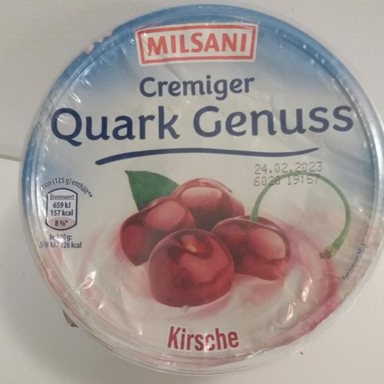 Фото - Десерт сирковий вишневий Quark Genuss Milsani