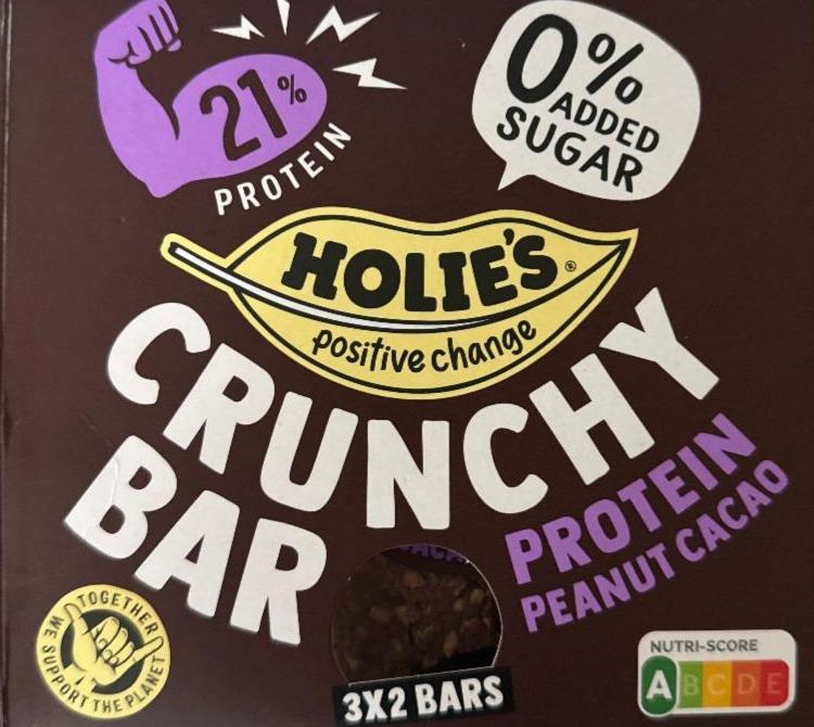 Фото - Crunchy bar protein peanut cacao Holie's