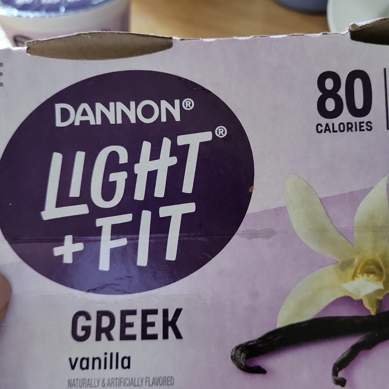 Фото - Light + Fit nonfat gluten-free vanilla greek yogurt Dannon