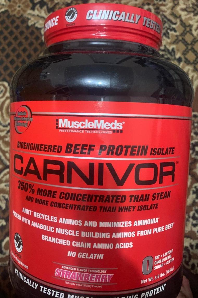 Фото - Протеїн Beef Protein Strawberry Flavour Carnivor