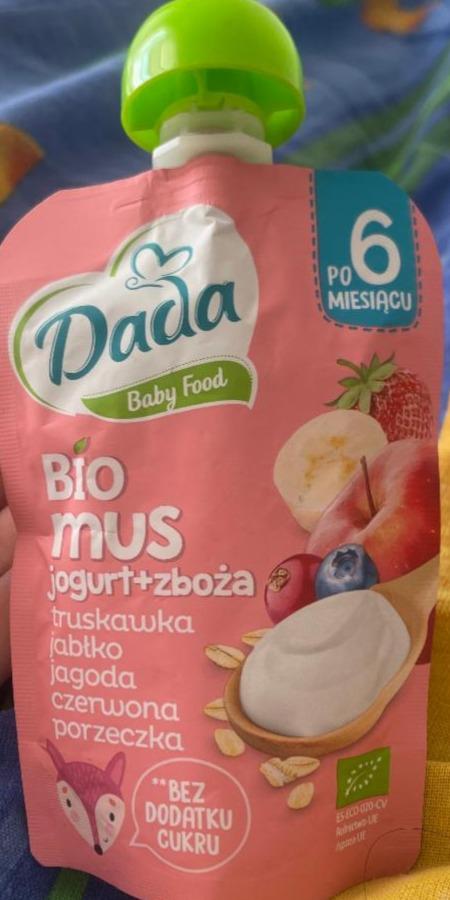 Фото - Bio Mus owocowy jogurt + zboża Dada