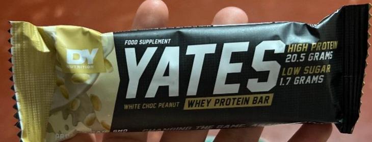 Фото - Yates Whey protein bar White choc peanut DY Nutrition