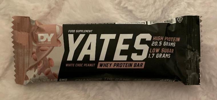 Фото - Yates Whey protein bar White choc peanut DY Nutrition