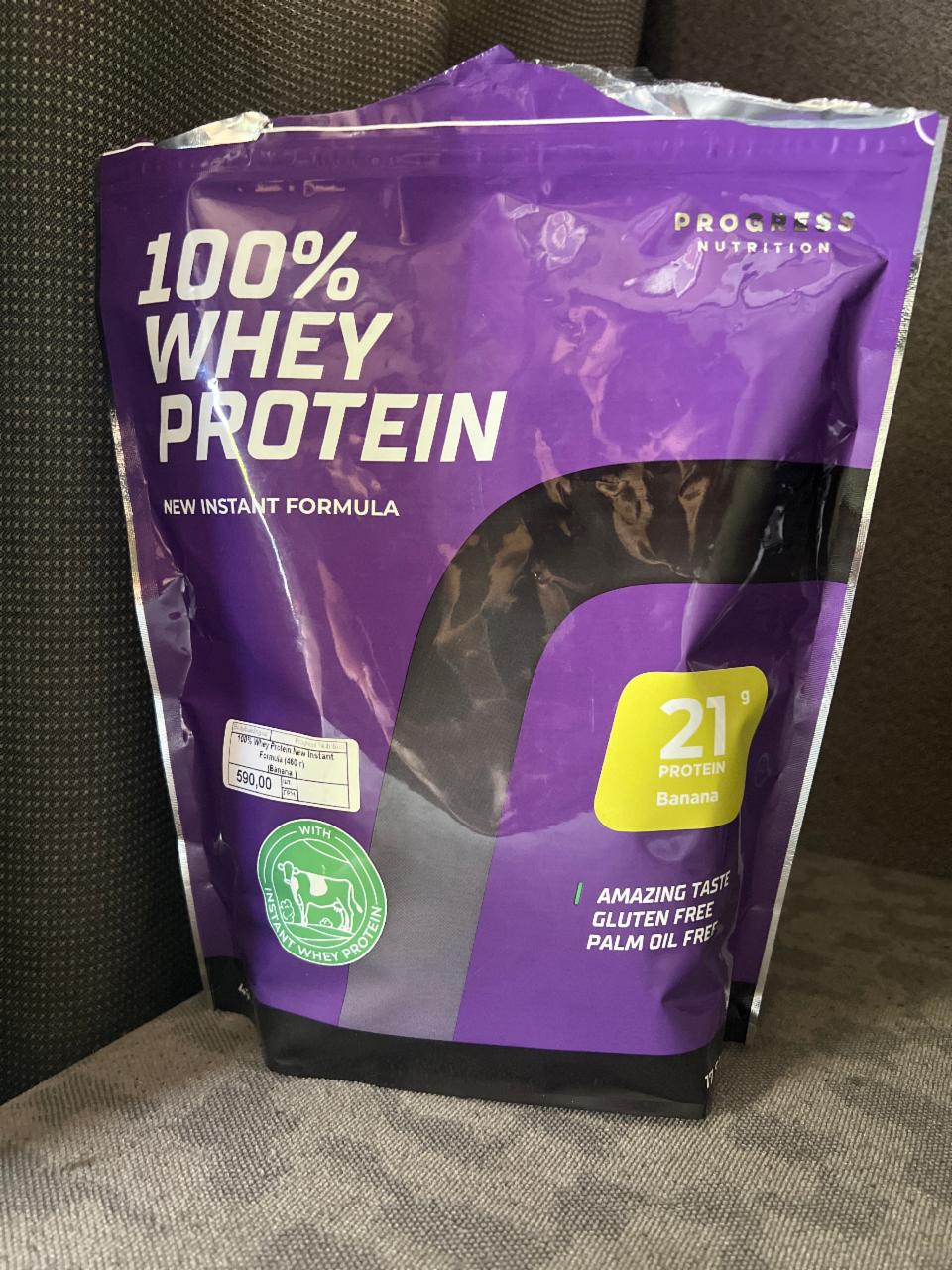 Фото - Протеїн 100% Whey Protein Banana Progress Nutrition