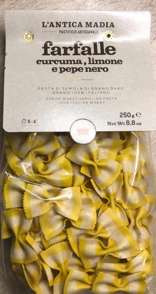 Фото - Farfalle curcuma, limone e pepe nero L'antica Madia