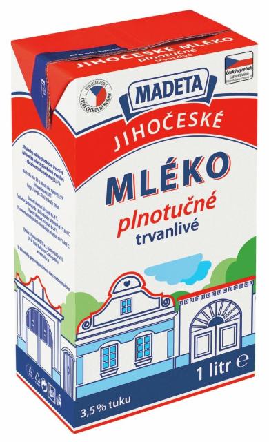 Фото - Jihočeské mléko trvanlivé plnotučné 3,5% Madeta