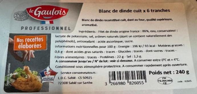 Фото - Blanc de dinde cuit x 6 tranches Le Gaulois