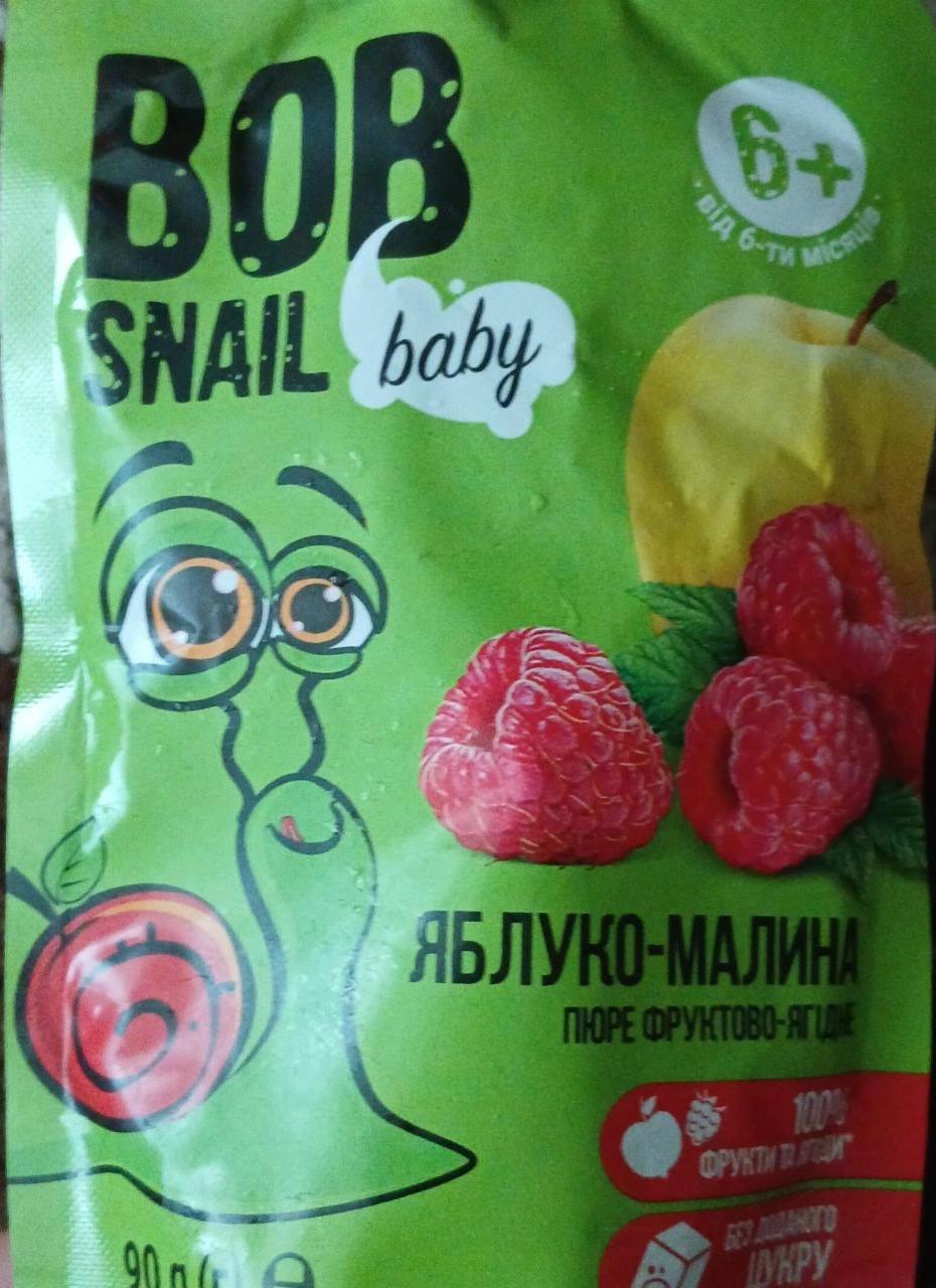 Фото - Пюре для дітей Яблуко-малина Baby Bob Snail