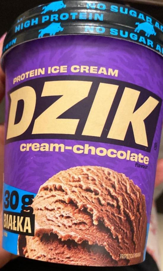 Фото - Protein ice cream Dzik cream chocolate Open Food Facts