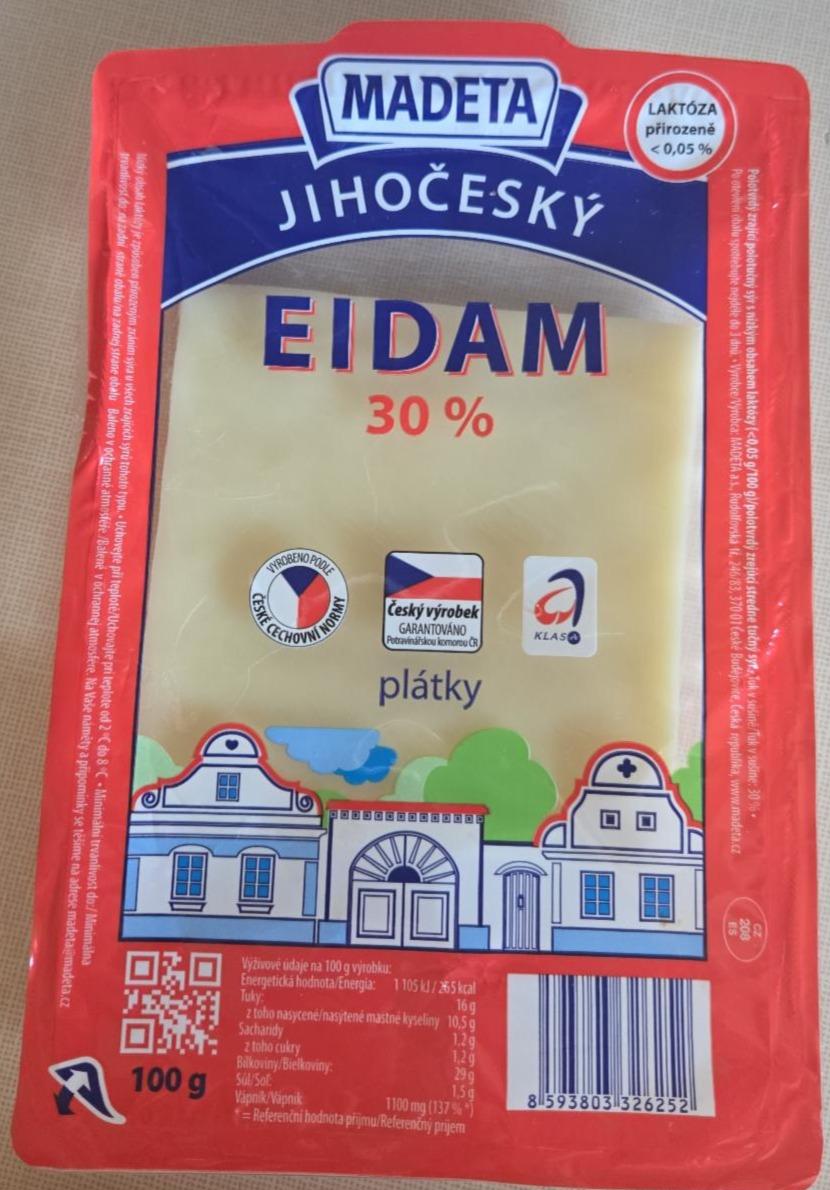 Фото - Jihočeský Eidam 30% plátky Madeta