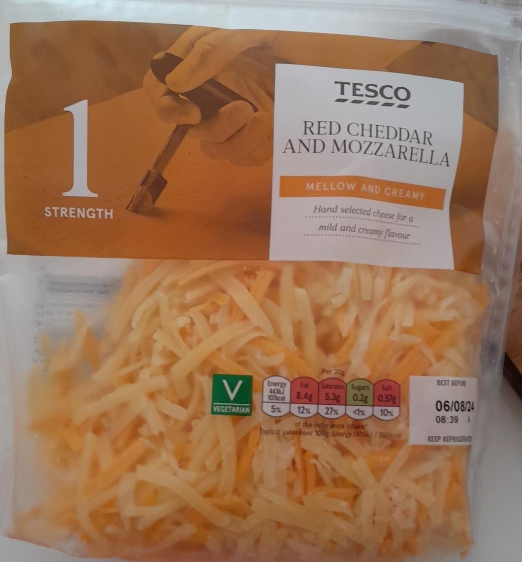 Фото - Сир тертий Red Cheddar & Mozzarella Tesco