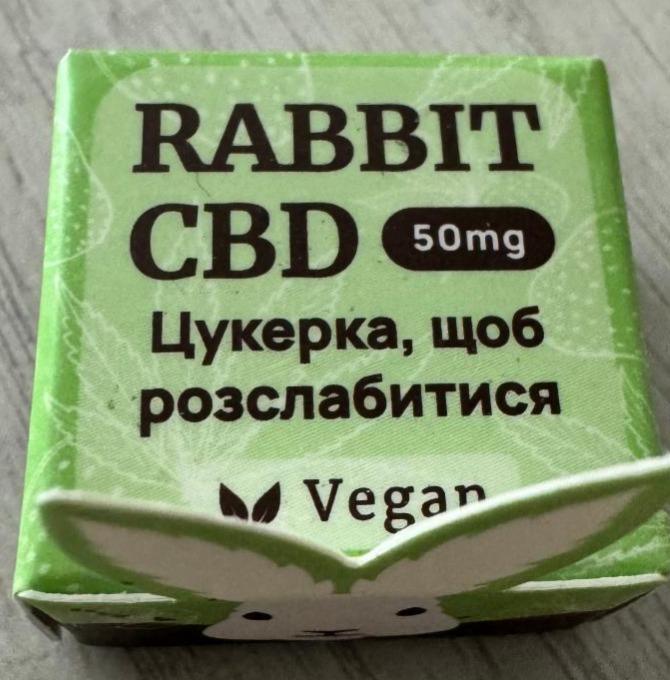 Фото - Цукерка чорний шоколад з CBD та сублімованою полуницею vegan CBD Rabbit