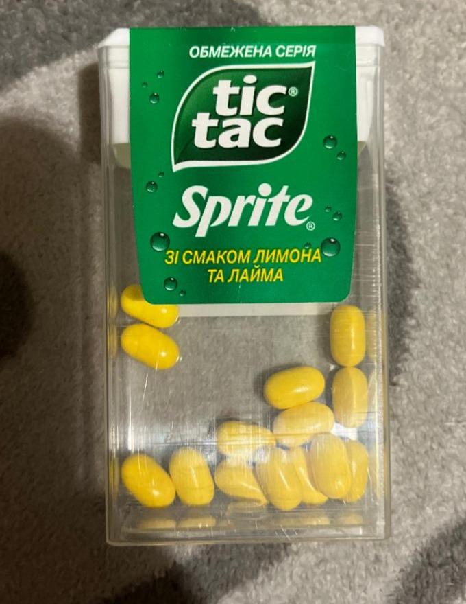 Фото - Драже зі смаком лимона та лайма Sprite Tic Tac