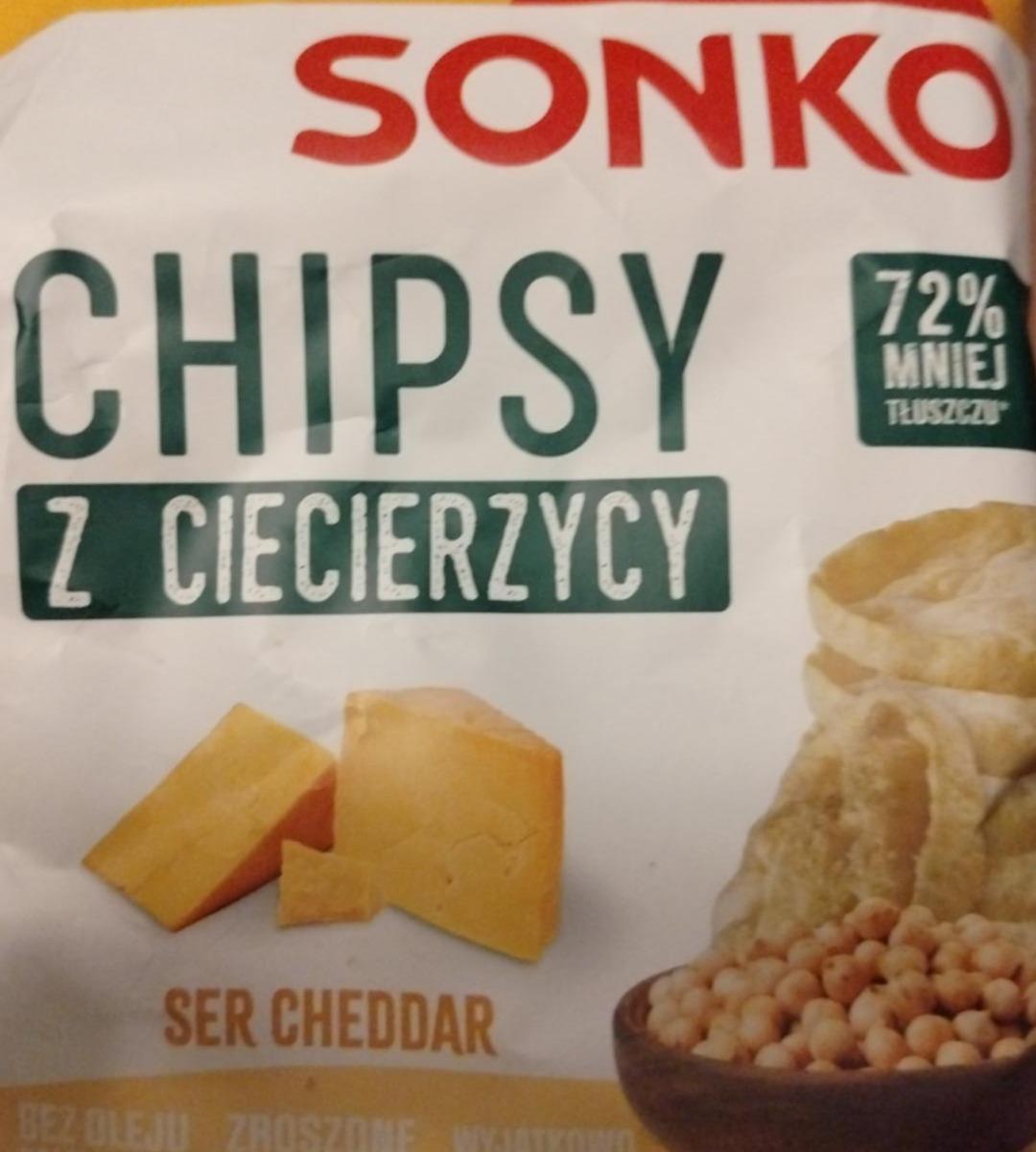 Фото - Chipsy z ciecierzycy o smaku sera cheddar Sonko