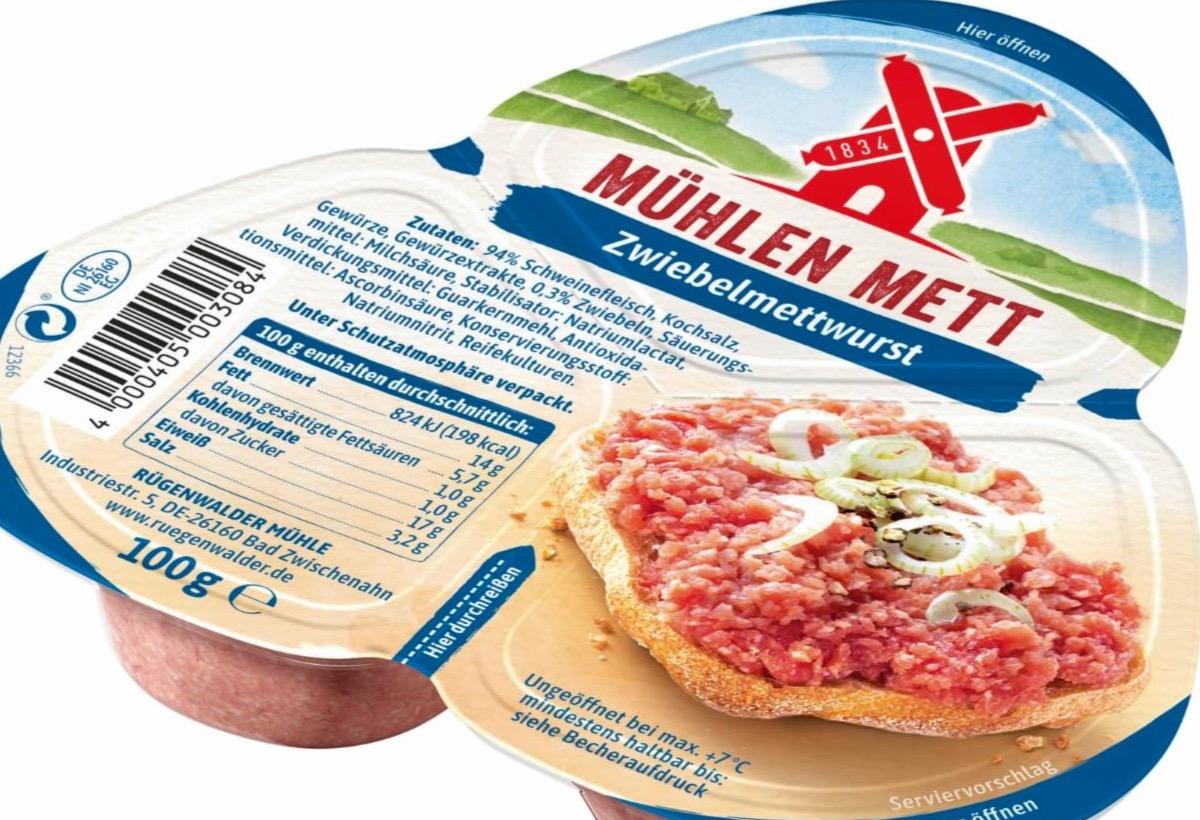 Фото - Mühlen Mett Zwiebelmettwurst Rügenwalder Mühle